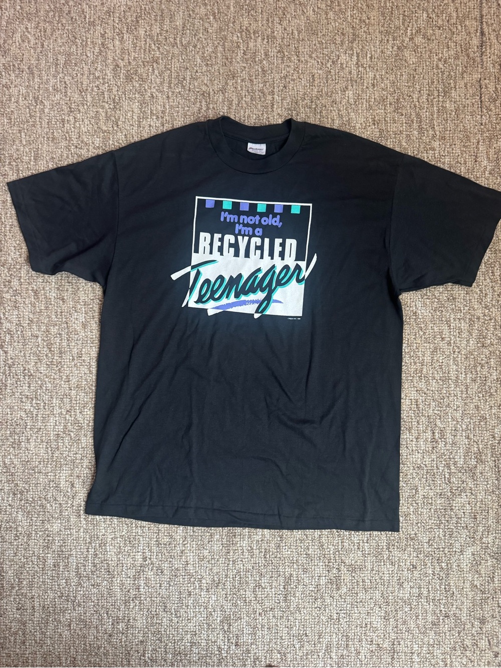 Recycled Teenager Graphic Tee - Black XL
